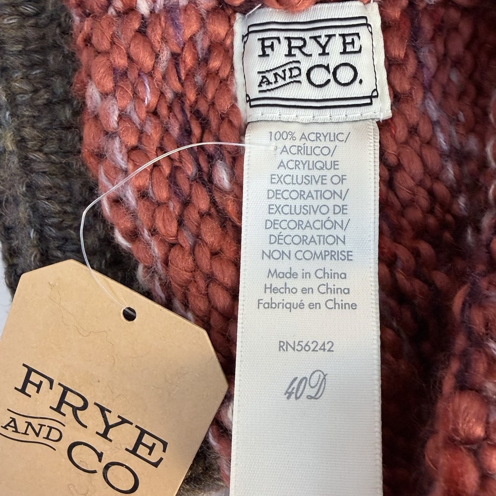Bundle All NWT (2) Frye & Co Cable Knit Pom Beanies Hats, Universal Thread Scarf - Picture 5 of 14